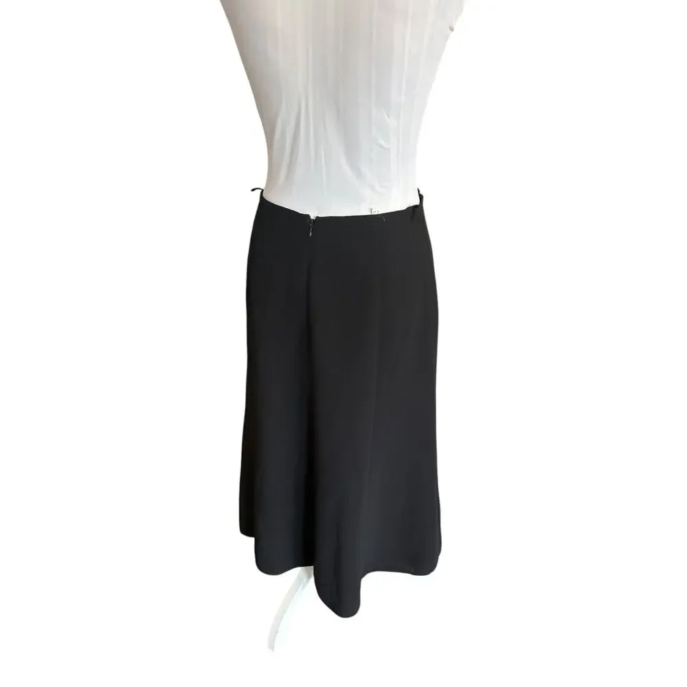 Dresses Unlimited Black Lined Midi Skirt Size 8